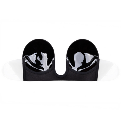 BYE-BRA - SUTIÃ SEM ALÇAS FORMATO U PRETO COPA A