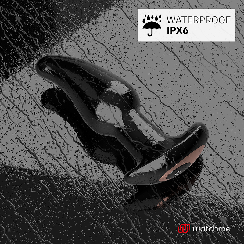 ANBIGUO - VIBRADOR ANAL PLUG COM CONTROLE REMOTO WATCHME COM ROTAÇÃO DE PÉROLAS AMADEUS