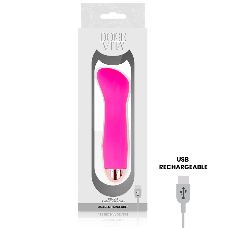 DOLCE VITA - VIBRADOR RECARREGÁVEL ONE PINK 7 VELOCIDADES