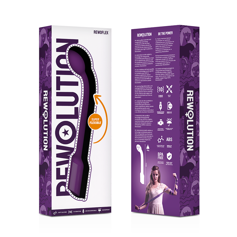 REWOLUTION - VIBRADOR ESTIMULADOR DE PONTO G FLEXÍVEL REWOFLEX