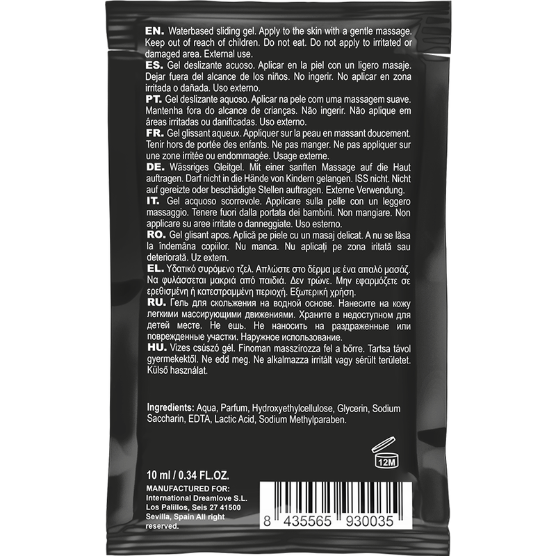 COQUETTE CHIC DESIRE - LUBRIFICANTE BEIJÁVEL À BASE DE ÁGUA DE MORANGO BOLSO 10 ML