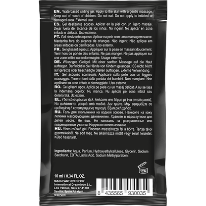 COQUETTE CHIC DESIRE - LUBRIFICANTE BEIJÁVEL À BASE DE ÁGUA DE MORANGO BOLSO 10 ML