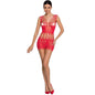 PAIXÃO - MULHER BS090 BODYSTOCKING ROJO TALA UNICA