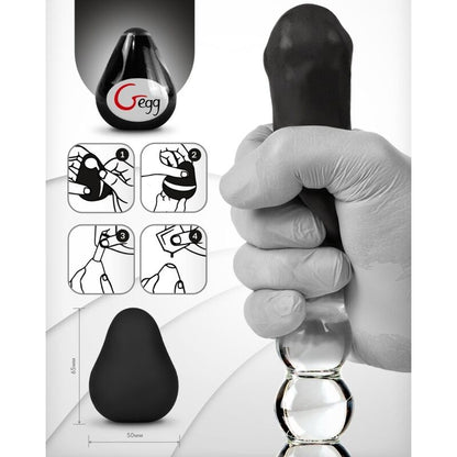G-VIBE - MASTURBADOR REUTILIZÁVEL TEXTURIZADO EGG BLACK