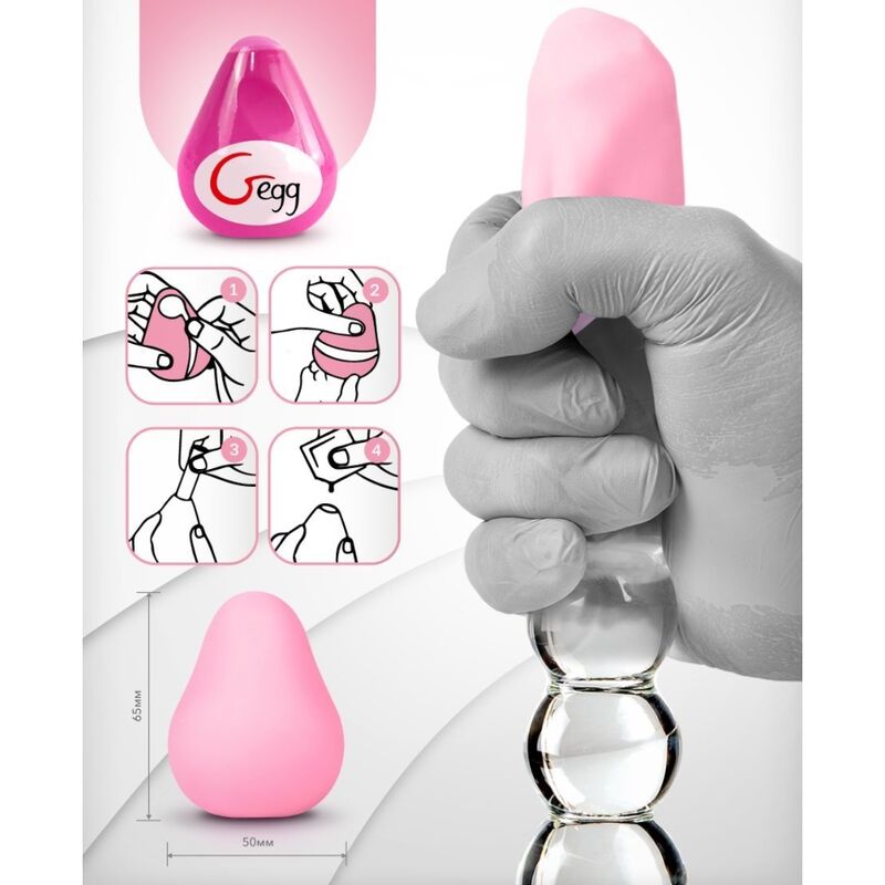 G-VIBE - WIEDERVERWENDBARER STRUKTURIERTER MASTURBATOR EI-ROSA