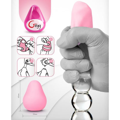 G-VIBE - WIEDERVERWENDBARER STRUKTURIERTER MASTURBATOR EI-ROSA