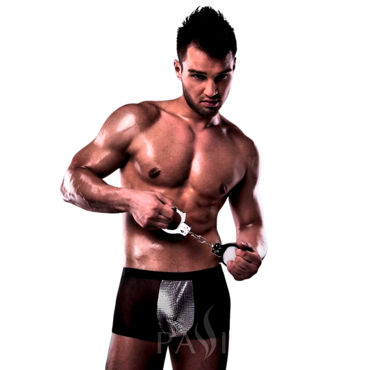 PAIXÃO - 002 MEN METAL BLACK LINGERIE S/M