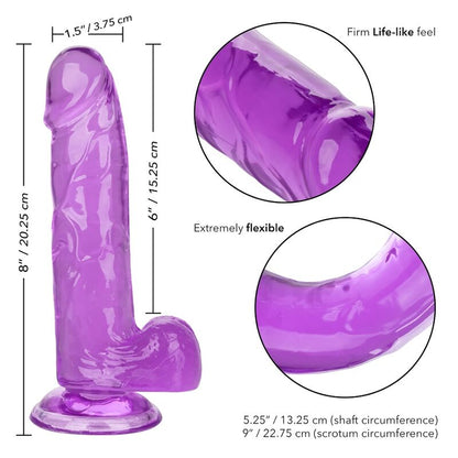 CALEXOTICS - TAMANHO QUEEN DILDO ROXO 15,3 CM