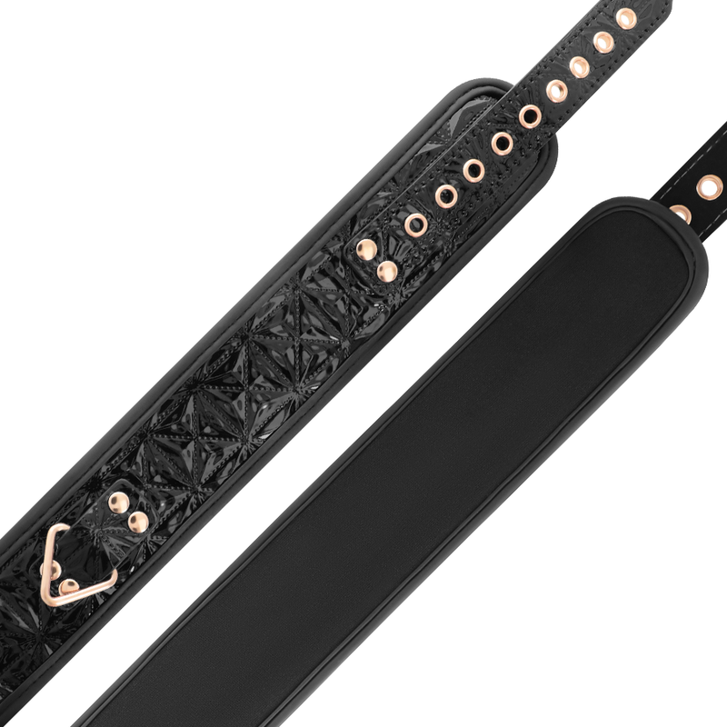 BEGME - BLACK EDITION HALSBAND AUS PREMIUM-VEGANEM LEDER MIT NEOPRENFUTTER