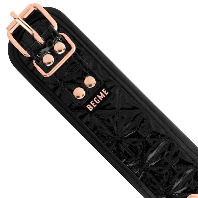 BEGME - BLACK EDITION HALSBAND AUS PREMIUM-VEGANEM LEDER MIT NEOPRENFUTTER