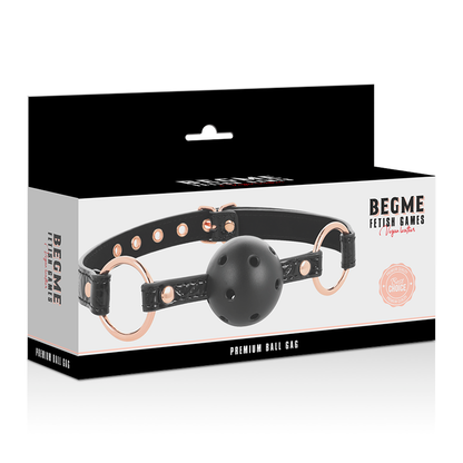 BEGME - BLACK EDITION BALL GAG COURO VEGANO