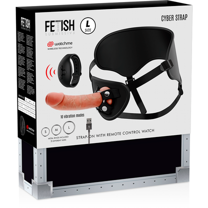 FETISH SUBMISSIVE CYBER STRAP - ARREIO COM DILDO DE CONTROLE REMOTO WATCHME L TECHNOLOGY