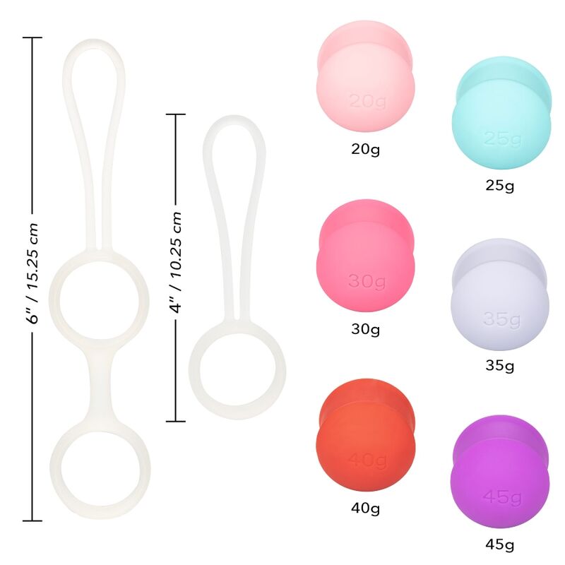 CALEXÓTICA - CONJUNTO DE SHE-OLOGIA BOLAS KEGEL INTERCAMBIÁVEIS