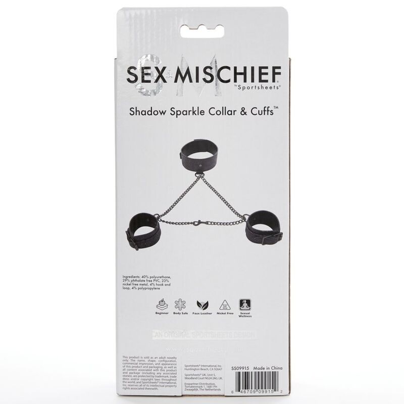 SEX & MICHIEF - SHADOW SPARKLE COLLAR AND CUFFS