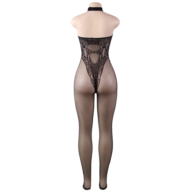 QUEEN LINGERIE - BODYSTOCKING COM COSTAS NUA S/L
