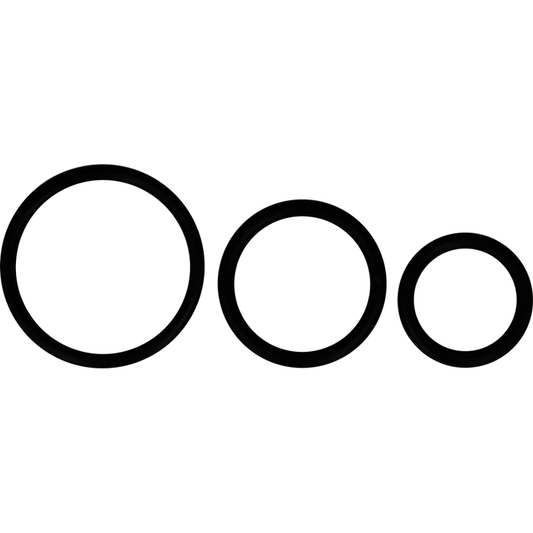 OHMAMA - CONJUNTO DE 3 ANÉIS DE SILICONE PRETO