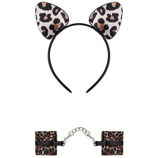 OBSESSIVE - TIGERLLA HANDCUFFS AND LEOPARD EARS
