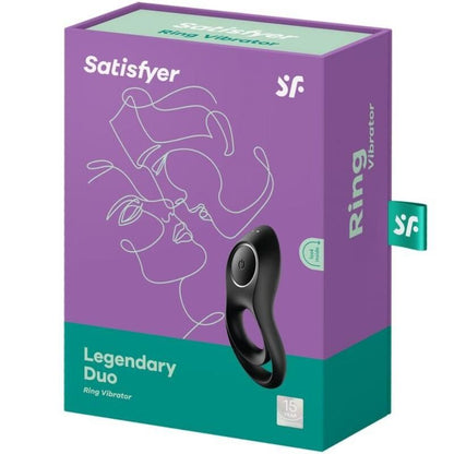 SATISFYER - ANEL VIBRADOR LEGENDÁRIO DUO PRETO