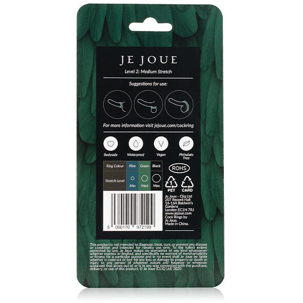 JE JOUE - ANEL DE SILICONE VERDE - MÉDIO CHOKE