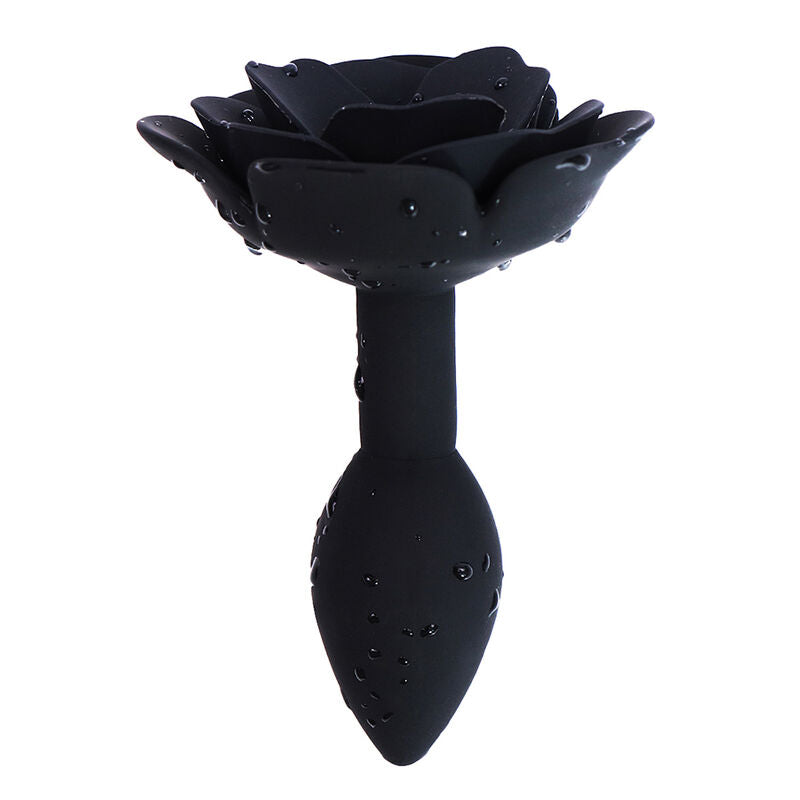 OHMAMA FETISH - PLUG ANAL DE SILICONE PRETO ROSA