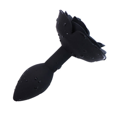 OHMAMA FETISH - PLUG ANAL DE SILICONE PRETO ROSA