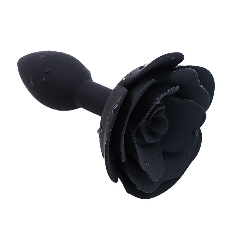 OHMAMA FETISH - PLUG ANAL DE SILICONE PRETO ROSA