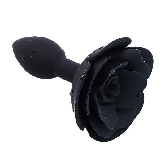 OHMAMA FETISH - PLUG ANAL DE SILICONE PRETO ROSA