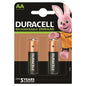 DURACELL - PILHA RECARREGÁVEL HR6 AA 2500mAh 2 UNIDADES