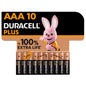 DURACELL - PLUS POWER 100 PILHA ALCALINA AAA LR03 10 UNIDADES