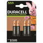 DURACELL - PILHA RECARREGÁVEL HR03 AAA 900mAh 4 UNIDADES