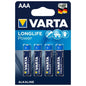 VARTA - LONGLIFE POWER ALKALINE BATTERY AAA LR03 4 UNIT