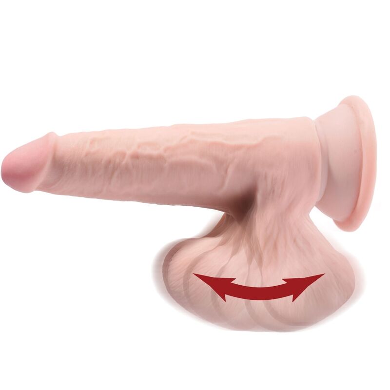 KING COCK - PLUS 3D DILDO BOLAS BALANÇANDO 15,2 CM PELE CLARA