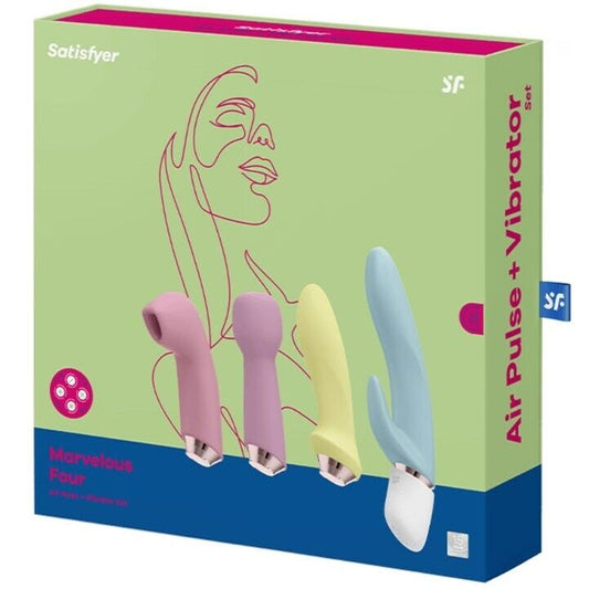 SATISFYER - MARVELOUS VIER VIBRATOR- UND LUFTPULS-SET