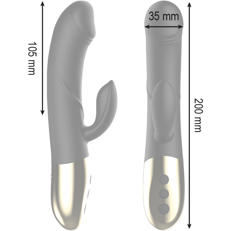 IBIZA - LEISTUNGSSTARKER ANATOMISCHER VIBRATOR MIT RABBIT