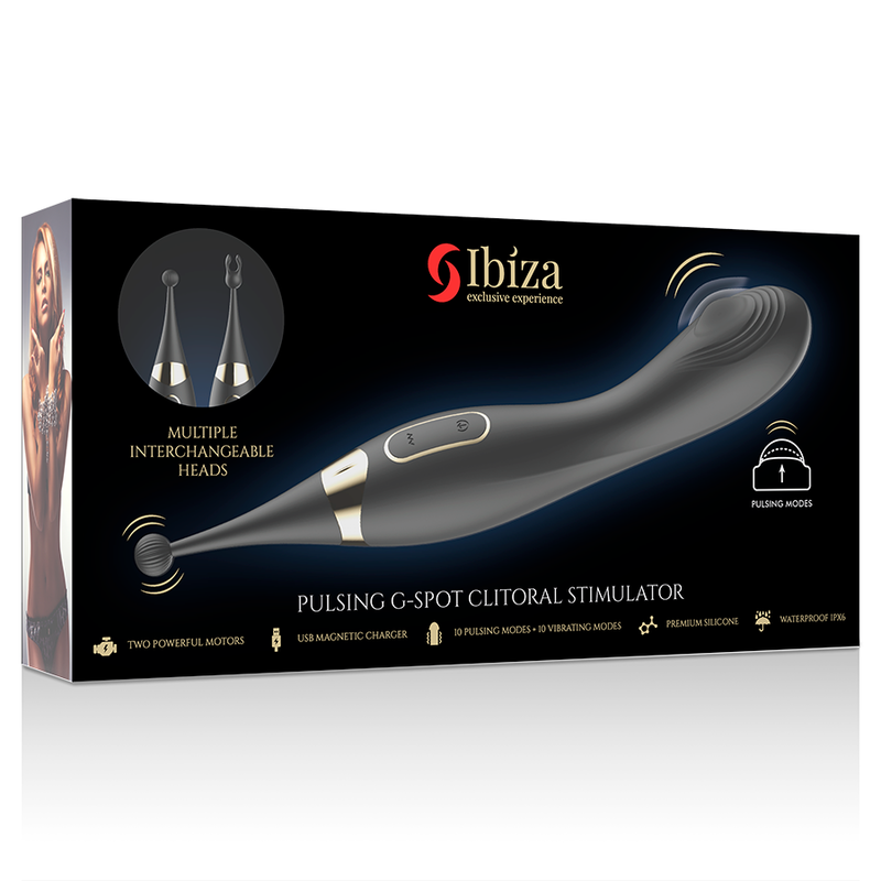 IBIZA - ESTIMULADOR CLITÓRICO INTERCAMBIÁVEL E VIBRADOR DE PULSAÇÃO DO PONTO G