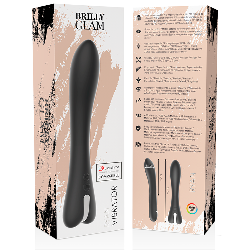 BRILLY GLAM - VIBRADOR RYAN WATCHME TECNOLOGIA SEM FIO COMPATÍVEL
