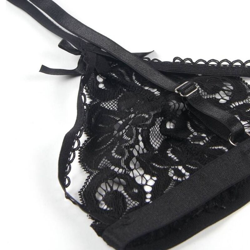 SUBBLIME - CONJUNTO TRÊS PEÇAS SUTIÃ + CINTO-LIGA + TANGA S/M