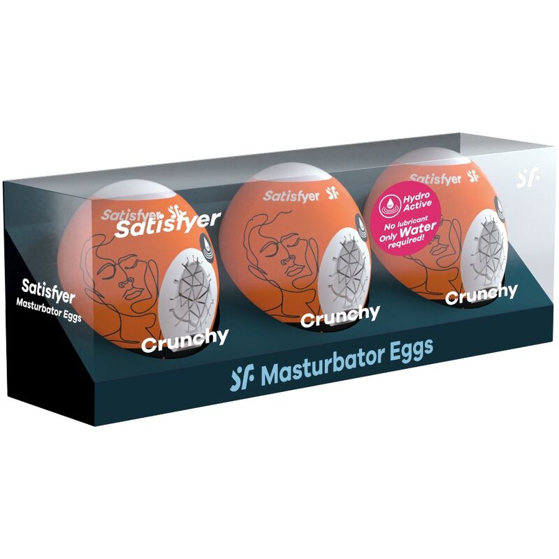 SATISFYER - 3 OVOS MASTURBADORES CROCANTES