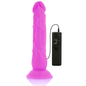 DIVERSIA - DILDO VIBRANTE FLEXÍVEL ROXO 21 CM -O- 4,9 CM