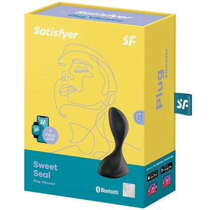 SATISFYER - APP DE PLUG VIBRANTE SWEET SEAL PRETO