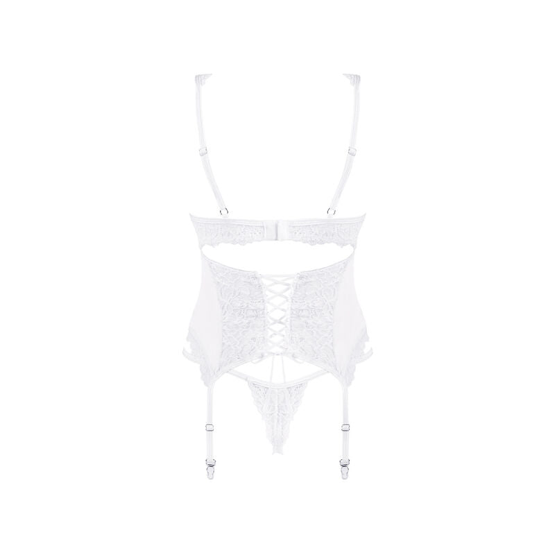 OBSESSIVE - AMOR BLANCO CORSET & THONG S/M