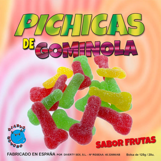 DIABLO GOLOSO - PICHITAS DE GOMA DE FRUTA COM AÇÚCAR