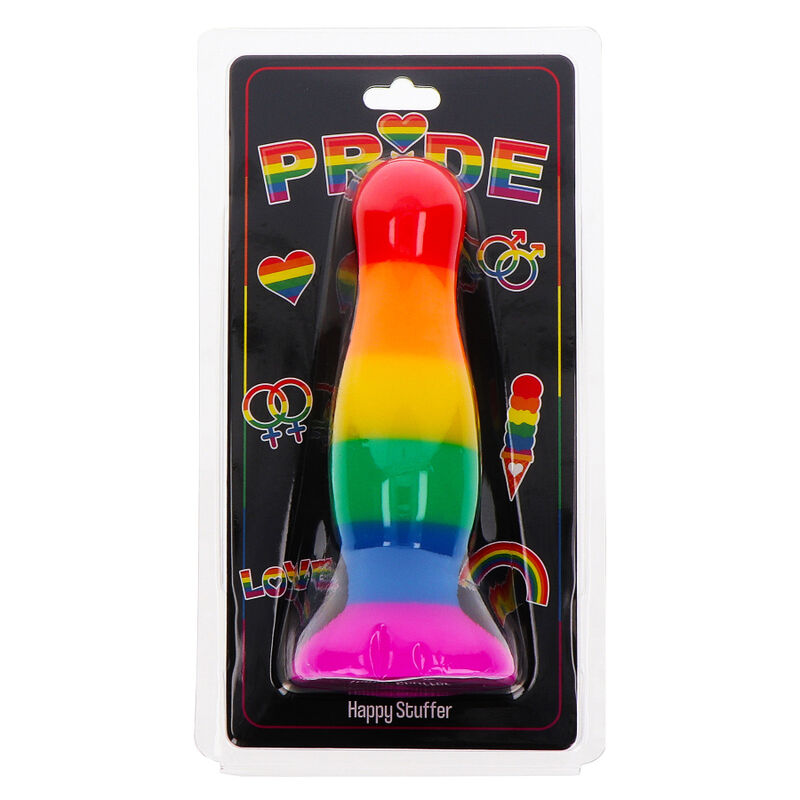 ORGULHO - BANDEIRA LGBT PLUG HAPPY STUFER 12 CM