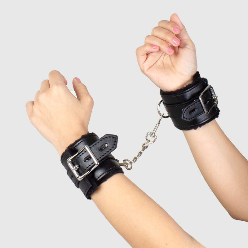SECRETPLAY - SCHWARZE BONDAGE-HANDSCHELLEN, BDSM-KOLLEKTION