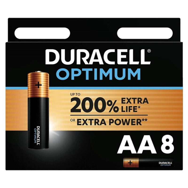 DURACELL - OPTIMUM 200 PILHA ALCALINAS AA LR6 8 UNIDADES