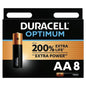 DURACELL - OPTIMUM 200 PILHA ALCALINAS AA LR6 8 UNIDADES