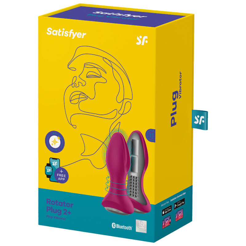 SATISFYER - ROTATOR PLUG 2+ PLUG VIBRATÓRIO APP PRETO