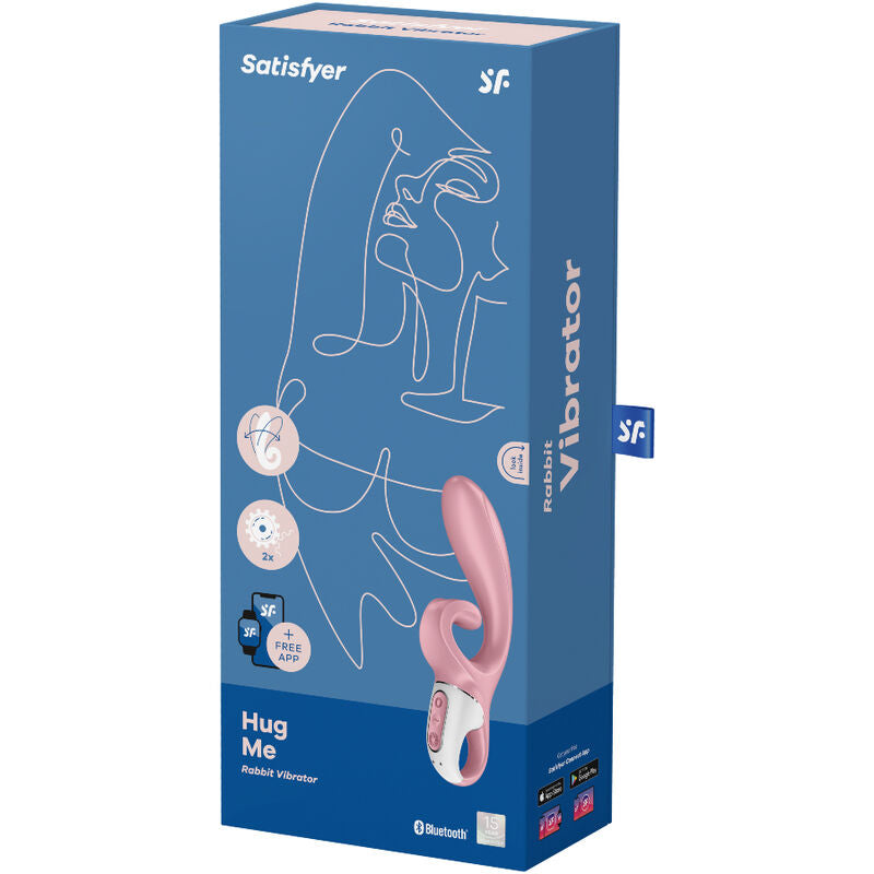 SATISFYER - HUG ME RABBIT VIBRATOR-APP ROSA