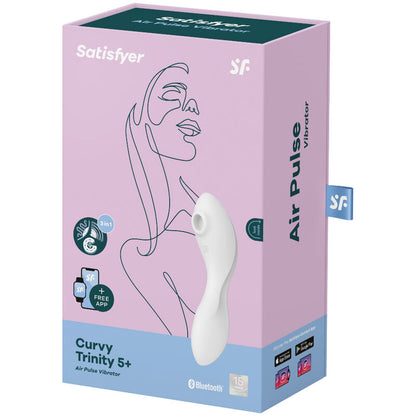 SATISFYER - CURVY TRINITY 5 AIR PULSE ESTIMULADOR E VIBRADOR APP BRANCO
