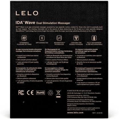 LELO - IDA WAVE CASAIS MASSAGEADOR PRETO